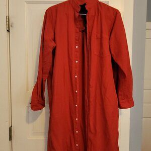 Frank & Eileen Rory Maxi Red Denim Shirt Dress